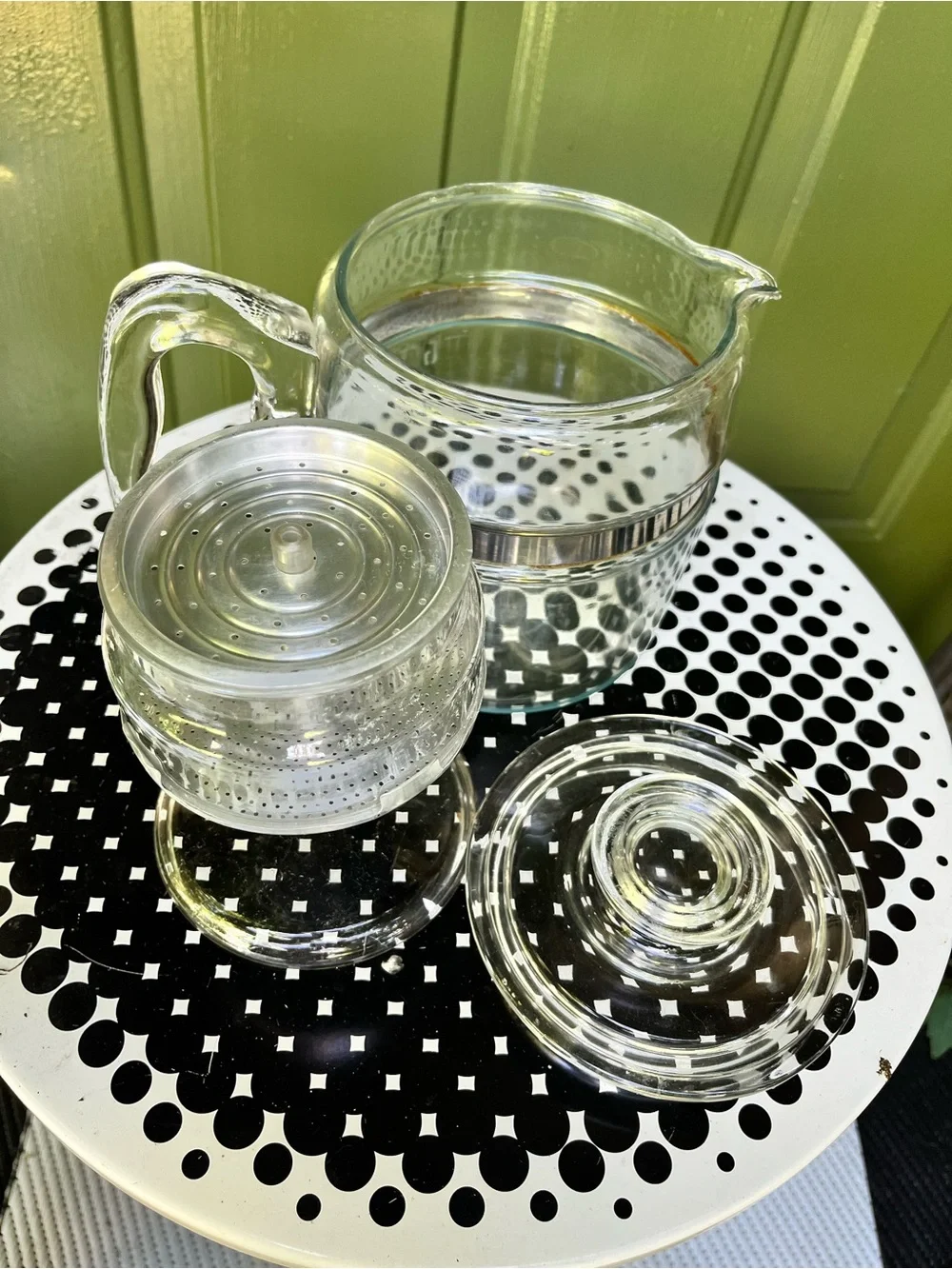 Pyrex Glass percolator coffee pot